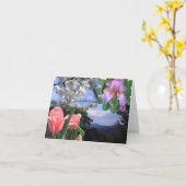 Carte Collage floral pittoresque (Fleur jaune)