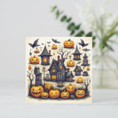 Carte Collage Halloween éffrayant (Debout devant)