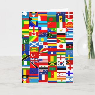 Carte Collage international du drapeau mondial