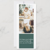 Carte Collage moderne photo de Noël | Soyez joyeux (Dos)