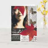 Carte Collage multimédia mixte (Fleur jaune)