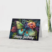 Carte Collage papillon de repos Joyeux anniversaire (Devant)