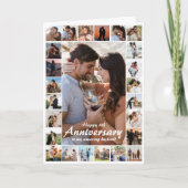 Carte Collage personnalisé de l'anniversaire du mariage (Devant)