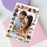 Carte Collage personnalisé de l'anniversaire du mariage<br><div class="desc">Express votre amour persistant avec notre carte de collage anniversaire personnalisée, une compilation époustouflante de moments chéris partagés avec votre conjoint. Cette carte magnifiquement conçue présente un collage soigneusement organisé qui saisit l'essence de votre vie ensemble. Au contraire, un message sincère est révélé, montrant la profondeur de votre amour. Entièrement...</div>