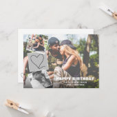 Carte Collage photo avec coeur Joyeux anniversaire (Devant/Arrière en situation)