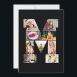 Carte Collage photo avec lettre M noir et blanc<br><div class="desc">Ce collage photo de monogramme est un design personnalisé qui combine un monogramme audacieux (initiales ou lettre) avec une collection de photos disposées artistiquement à l'intérieur ou autour de celui-ci. C'est une façon élégante de mettre en valeur des souvenirs tout en ajoutant une touche unique et élégante à la décoration...</div>