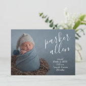 Carte Collage photo bébé élégant Annonces de naissance (Debout devant)