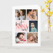 Carte Collage photo Best Nana Ever (Fleur jaune)