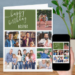 Carte Collage photo Brother 7 Anniversaire personnalisé<br><div class="desc">Carte d'anniversaire personnalisée pour votre frère (modifiable). Le modèle photo est prêt pour vous d'ajouter 7 de vos photos préférées et vous pouvez également éditer "BROTHER" si vous préférez dire frère jumeau, grand frère ou son nom, par exemple. À l'intérieur, la carte indique "happy anniversaire" et vous avez également la...</div>