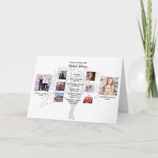 Carte Collage photo d'arbre généalogique avec jalons Ann (Devant)