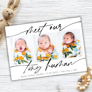 Carte Collage photo de 3 bébés nouveau-nés humains minus