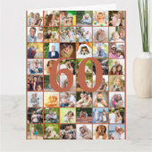 Carte Collage photo de 60e ou tout âge Gros anniversaire (Devant)