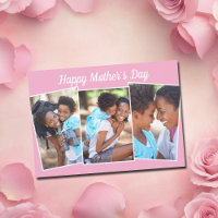 Collage photo de Bonne Fête des Mères Rose Mignon