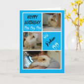 Carte Collage photo de Bunny Lover Joyeux jeu de mots d' (Fleur jaune)