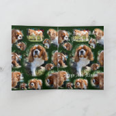 Carte Collage photo de chien Cavalier Joyeux anniversair (Intérieur)