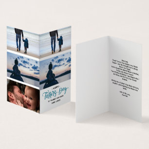 Carte Collage photo de Fête des pères heureuse