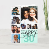 Carte Collage photo de la famille Mint Joyeux anniversai (Devant)