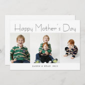 Carte Collage photo de la fête des mères (Devant / Derrière)