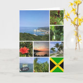 Carte Collage photo de la Jamaïque (Fleur jaune)