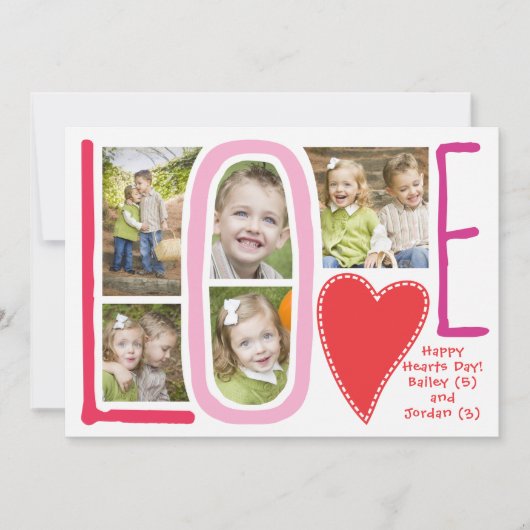 Carte Collage photo de la Saint-Valentin (Devant)