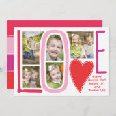 Carte Collage photo de la Saint-Valentin (Devant / Derrière)