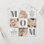 Carte Collage photo de marbre de la Fête des mères (Devant/Arrière en situation)