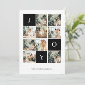 Carte Collage photo de Noël | Joie | Joyeuses Fêtes (Debout devant)