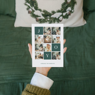 Carte Collage photo de Noël Joie Joyeux Fêtes