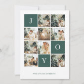 Carte Collage photo de Noël | Joie | Joyeux Fêtes (Devant)