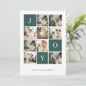 Carte Collage photo de Noël | Joie | Joyeux Fêtes (Debout devant)