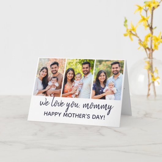 Carte Collage photo de verset biblique en typographie po (Fleur jaune)