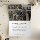 Carte Collage photo du 50e anniversaire du Mariage Infin
