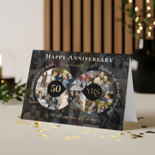 Carte Collage photo du 50e anniversaire du Mariage Infin