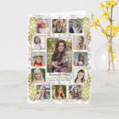 Carte Collage photo du lycée | Marbre doré (Fleur jaune)