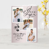 Carte Collage photo élégant pour la Saint-Valentin (Fleur jaune)