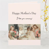 Carte Collage photo et message - Cadeau personnalisé | (Fleur jaune)