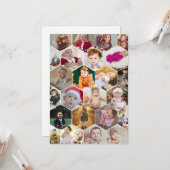 Carte Collage photo hexagonale (Devant/Arrière en situation)