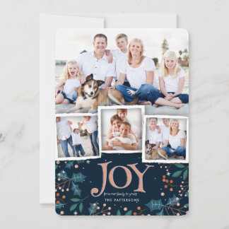 Carte Collage photo Holly Joy Holiday