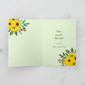 Carte Collage photo  "Joyeuse fête des Mères" Tournesol  (Intérieur)