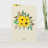 Carte Collage photo "Joyeux anniversaire" Tournesols (Dos)