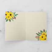 Carte Collage photo "Joyeux anniversaire" Tournesols (Intérieur)