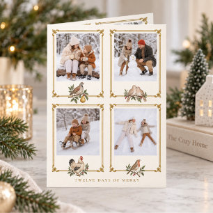 Carte Collage photo joyeux des douze jours de Noël
