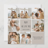 Carte Collage Photo Maman We Love You (Devant)