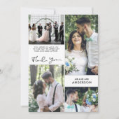 Carte Collage photo mariage Merci (Devant)