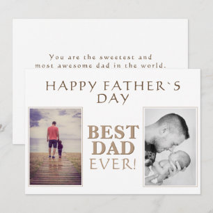 Carte Collage Photo Moderne Meilleur Papa de Tous les Te