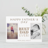 Carte Collage photo moderne Meilleur papa Fête des Pères (Debout devant)