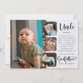 Carte Collage photo moderne Proposition de parrain (Devant)