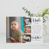 Carte Collage photo moderne Proposition de parrain (Debout devant)