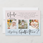 Carte Collage photo moderne Proposition de parrain (Devant)