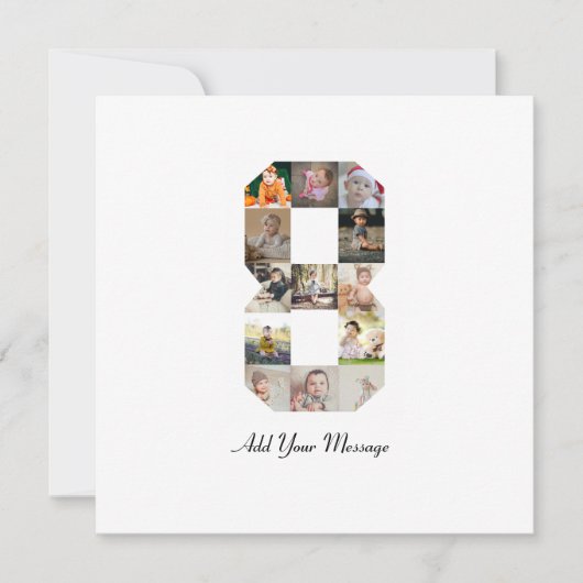 Carte Collage photo n°8 noir et blanc (Devant)